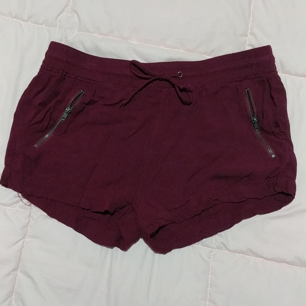 Burgundy shorts